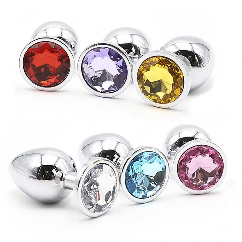 Luxury Metal Pleasure Plug Set – 3 Sizes | Stainless Steel with Crystal Accent - Image 4